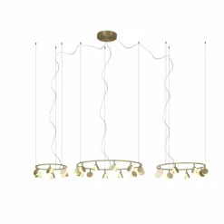 Lampes Dorées-Luminaires Mantra Suspension Mantra SHELL LED Or, 26 lumières