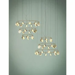 Lampes Dorées-Luminaires Mantra Suspension Mantra SHELL LED Or, 26 lumières