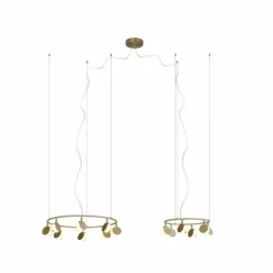 Lampes Dorées-Luminaires Mantra Suspension Mantra SHELL LED Or, 14 lumières