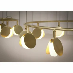 Lampes Dorées-Luminaires Mantra Suspension Mantra SHELL LED Or, 14 lumières