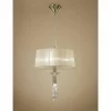 Lampes En Tissu-Luminaires Mantra Suspension Mantra TIFFANY Brun, 3 lumières