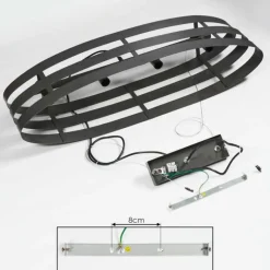 hofstein Suspension Maracoa Noir, 4 lumières