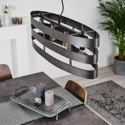 hofstein Suspension Maracoa Noir, 4 lumières