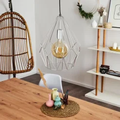 Luminaires Orientaux-hofstein Suspension Marang Argenté, 1 lumière