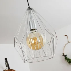 Luminaires Orientaux-hofstein Suspension Marang Argenté, 1 lumière