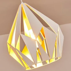 Luminaires Orientaux-hofstein Suspension Marang Blanc, 1 lumière