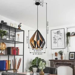 Luminaires Orientaux-hofstein Suspension Marang Noir, Argenté, 1 lumière