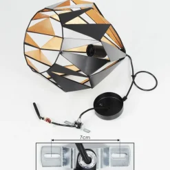 Luminaires Orientaux-hofstein Suspension Marang Noir, Argenté, 1 lumière