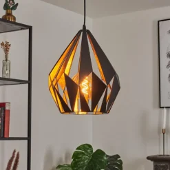 Luminaires Orientaux-hofstein Suspension Marang Noir, Argenté, 1 lumière