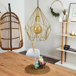 Luminaires Orientaux-hofstein Suspension Marang Or, 1 lumière