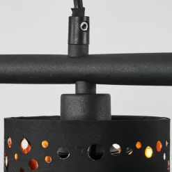 Lampes En Tissu-hofstein Suspension Marbach Noir, 4 lumières