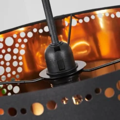 Lampes En Tissu-hofstein Suspension Marbach Noir, 1 lumière