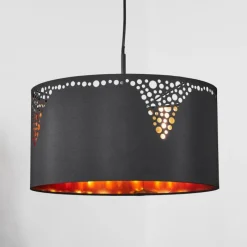 Lampes En Tissu-hofstein Suspension Marbach Noir, 1 lumière