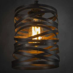 Lampes Industrielles-hofstein Suspension MARGETTE Noir, 7 lumières