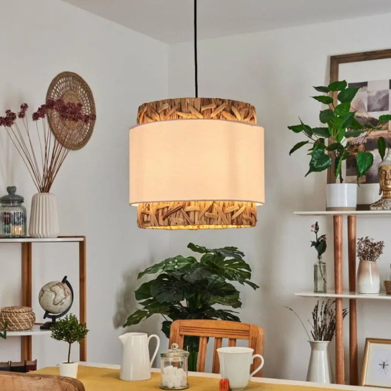 Lampes En Tissu-hofstein Suspension Marieux Écru, Blanc, 1 lumière