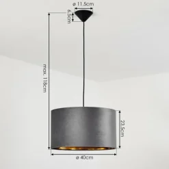 Lampes Dorées-hofstein Suspension Maripi Noir, 1 lumière