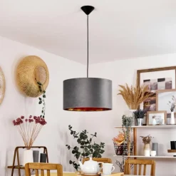 Lampes Dorées-hofstein Suspension Maripi Noir, 1 lumière