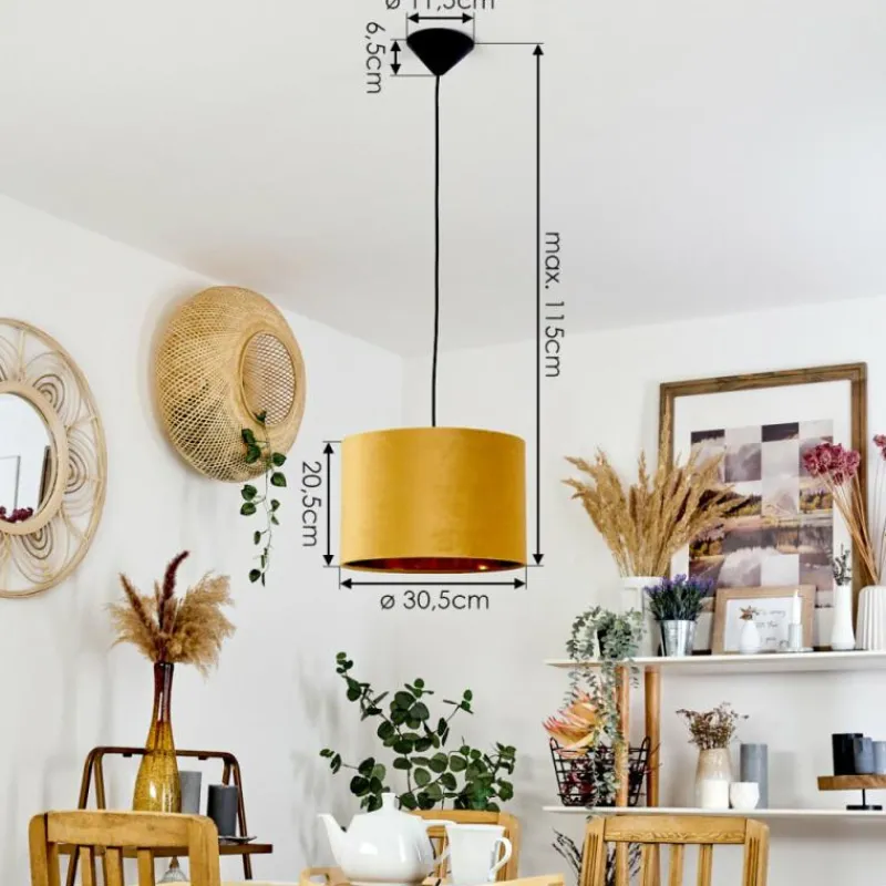 Lampes Dorées-hofstein Suspension Maripi Noir, 1 lumière