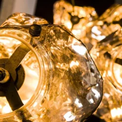 Suspension Verre Fumé-hofstein Suspension Marore Argent Oxydé, 5 lumières