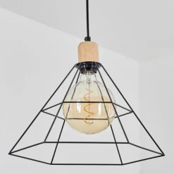 Lampes Vintages & Rétros-hofstein Suspension Marwayne Noir, 1 lumière