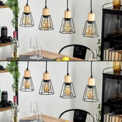 Lampes Vintages & Rétros-hofstein Suspension Marwayne Noir, 4 lumières