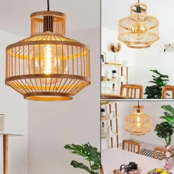 Style Boho-Chic-hofstein Suspension Maskat Noir, 1 lumière