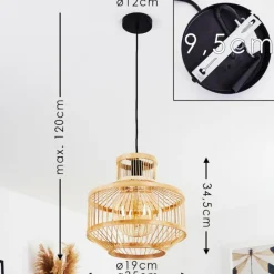 Style Boho-Chic-hofstein Suspension Maskat Noir, 1 lumière