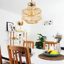 Style Boho-Chic-hofstein Suspension Maskat Noir, 1 lumière