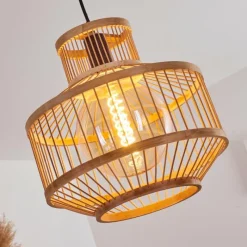 Style Boho-Chic-hofstein Suspension Maskat Noir, 1 lumière