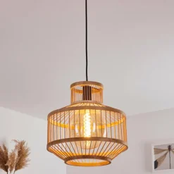 Style Boho-Chic-hofstein Suspension Maskat Noir, 1 lumière