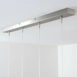 hofstein Suspension Masterlight Caterina LED Nickel mat, 4 lumières