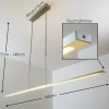 hofstein Suspension Masterlight LED Aluminium, Nickel mat, 1 lumière* Éclairage Led