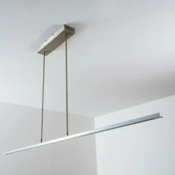 hofstein Suspension Masterlight LED Aluminium, Nickel mat, 1 lumière* Éclairage Led