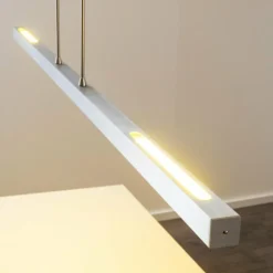 hofstein Suspension Masterlight Real LED Aluminium, Nickel mat, 1 lumière* Éclairage Led