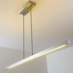hofstein Suspension Masterlight Real LED Aluminium, Nickel mat, 1 lumière* Éclairage Led