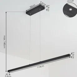 hofstein Suspension Mattawan LED Noir, 1 lumière