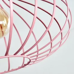 Lampes Vintages & Rétros-hofstein Suspension Mattmar Gris, Rose, 1 lumière