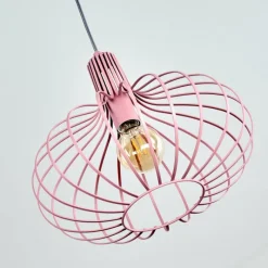 Lampes Vintages & Rétros-hofstein Suspension Mattmar Gris, Rose, 1 lumière