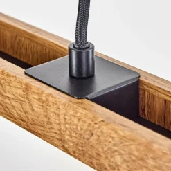 Lampes En Bois-hofstein Suspension Maumela LED Noir, 1 lumière