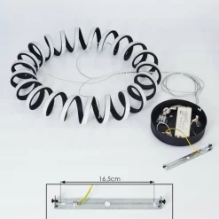 hofstein Suspension Maziwa LED Noir, Blanc, 1 lumière