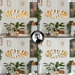 Lampes Dorées-hofstein Suspension Maziwa LED Or, 1 lumière