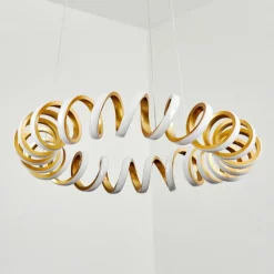 Lampes Dorées-hofstein Suspension Maziwa LED Or, 1 lumière