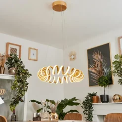 Lampes Dorées-hofstein Suspension Maziwa LED Or, 1 lumière