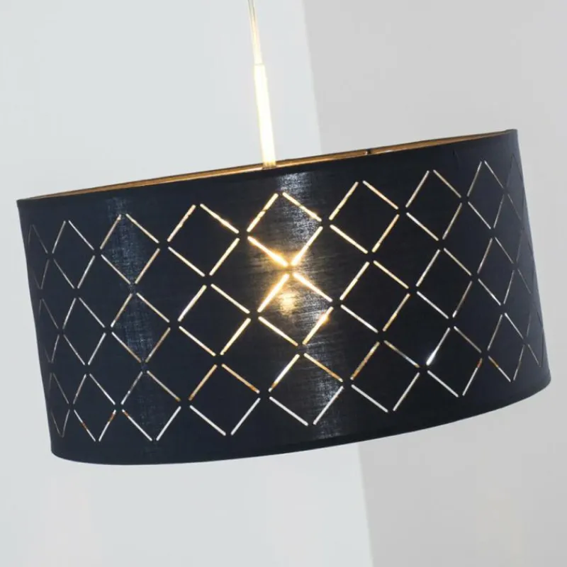 Lampes En Tissu-hofstein Suspension Meldal Nickel mat, 1 lumière
