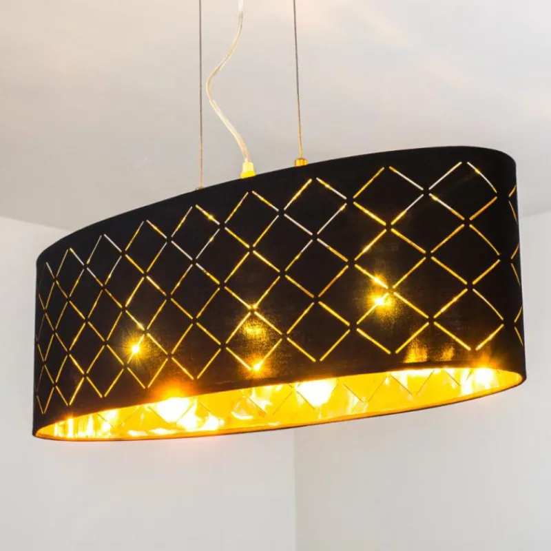 Lampes En Tissu-hofstein Suspension Meldal Nickel mat, 3 lumières