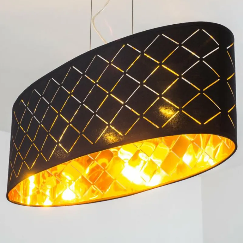 Lampes En Tissu-hofstein Suspension Meldal Nickel mat, 3 lumières