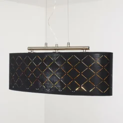 Lampes En Tissu-hofstein Suspension Meldal Nickel mat, 3 lumières