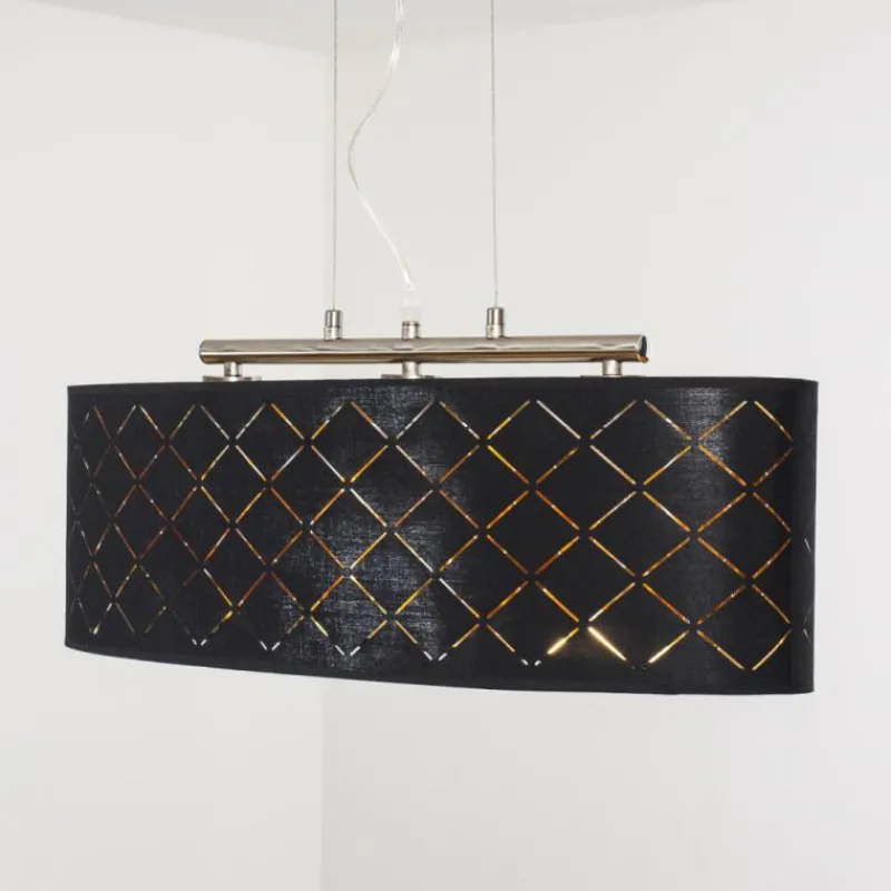 Lampes En Tissu-hofstein Suspension Meldal Nickel mat, 3 lumières