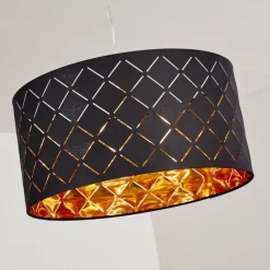 Lampes En Tissu-hofstein Suspension Meldal Nickel mat, 1 lumière