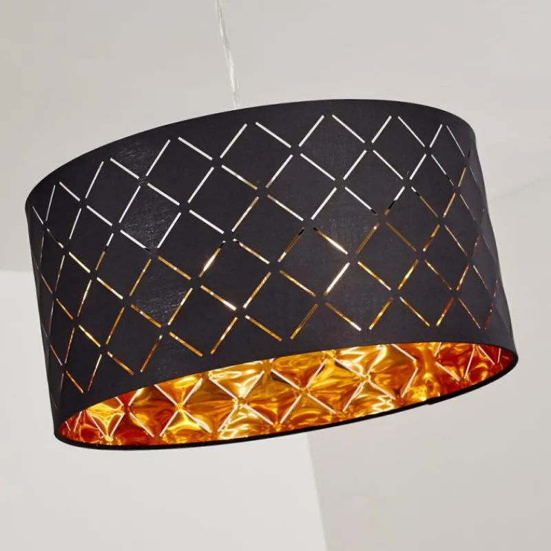 Lampes En Tissu-hofstein Suspension Meldal Nickel mat, 1 lumière